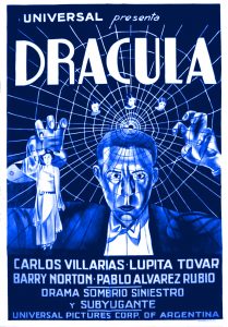 Plakat promujący hiszpańską wersję "Draculi"