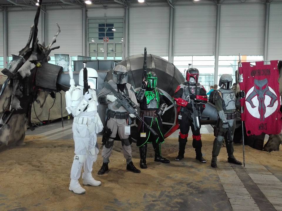 mandalorian mercs, pyrkon, cosplay, tie-wing, mandalorianie, star wars, gwizedne wojny, boba fett, jango fett, sci-fi, kostium, makieta, konwent, star wars, convention, poznan, poland, mtp poznan